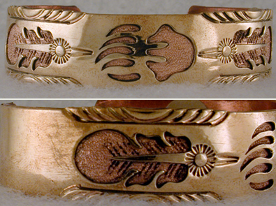 Copper Bracelet 1" Bear Claw
