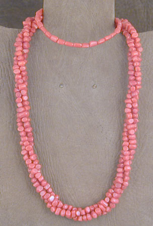 Coral Necklace and Bracelet Set - NECKLACE