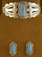 SS Turquoise Bracelet and Post Earrings Set - EARRINGS