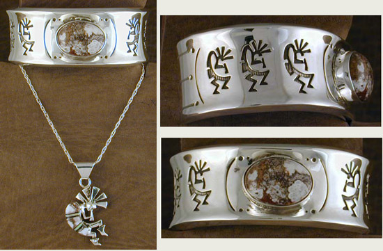 SS Crazy Horse Kokopelli Set - BRACELET