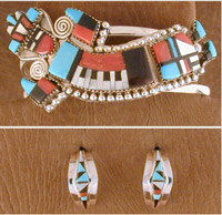 SS Zuni Inlaid Set - EARRINGS