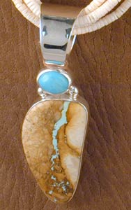 Turquoise and Matrix Stone Set - PENDANT