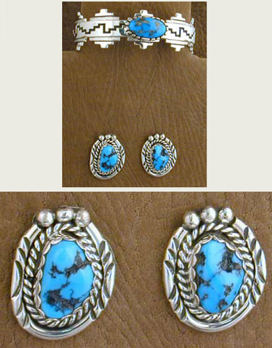 SS & Morenci Turquoise Set - EARRINGS