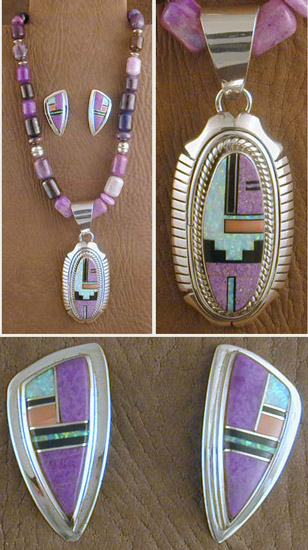 SS & Charoite Set - NECKLACE