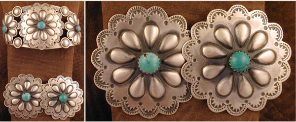 SS and Turquoise Set - EARRINGS