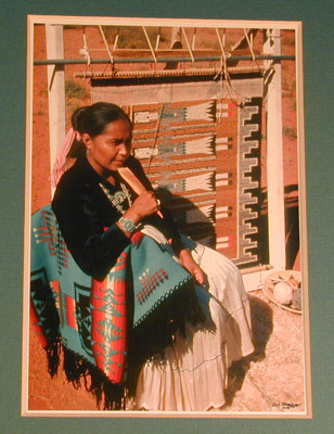 Weaver at her loom