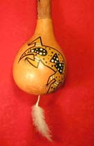 Hopi Lizard Gourd Rattle