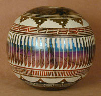 Horse Hair -  Horse Hair/Etched Pottery Seed Pot