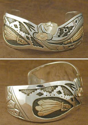 Sterling Silver and 14k Gold Bracelet