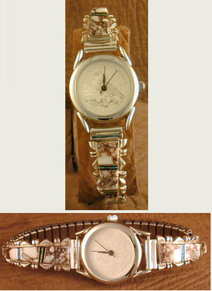 Ladies Crazy Horse Stone Watch with Eagle Face