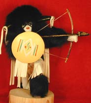 Navajo 10"  Tribal Buffalo Warrior Kachina