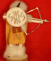 Navajo 10" Tribal White Buffalo Warrior Kachina