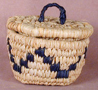 Hand Woven Raffina Covered Coil Basket