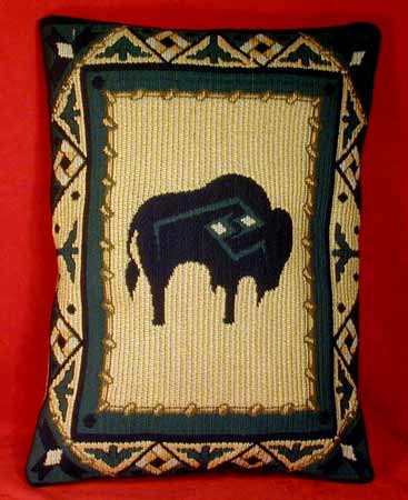 Stuffed Buffalo Pillow